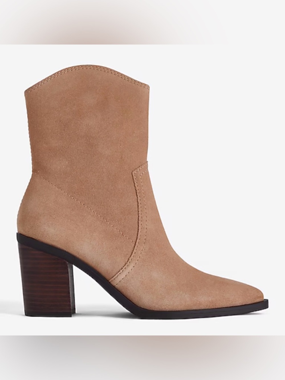 Express Suede Ankle Bootie in Tan